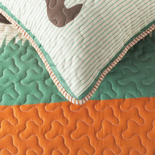 Miniatura 4 de Soul & Lane Juego de ropa de cama rústico para cabaña con diseño de oso - Tamaño individual con 1 funda, ropa de cama para cabaña en la naturaleza