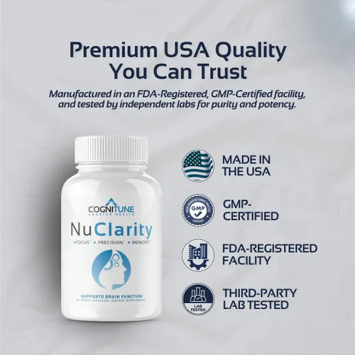 Miniatura 6 de NuClarity - Suplemento Premium para la Función Cerebral Natural - #1 Focus, Energy, Memory Booster - Salud Mental, Claridad y Apoyo Cognitivo