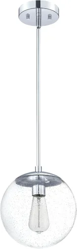 Miniatura 3 de Design House Gracelyn 588509-PC - Colgante regulable con 1 luz, globo de cristal transparente y semillero, cromo pulido