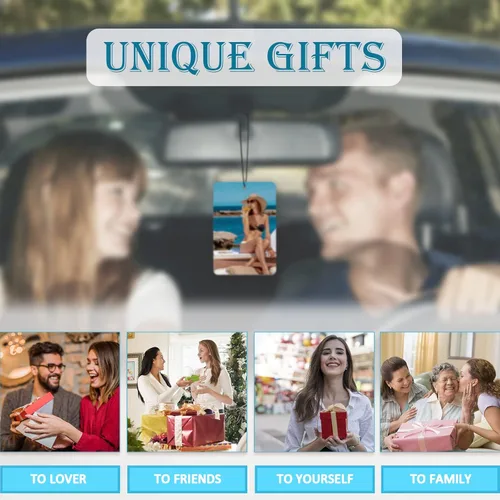 Miniatura 6 de Ambientador personalizado para coche - Ambientador de fragancia personalizada con foto a doble cara, ambientadores de olor con imagen