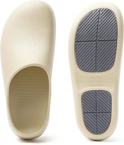 Miniatura 4 de SECHRITE Zapatos de trabajo antideslizantes para mujeres y hombres – Zuecos impermeables de chef de enfermería para jardín, zapatos profesionales
