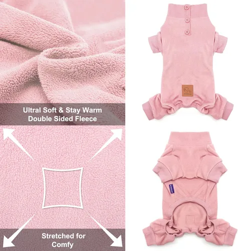 Miniatura 8 de cyeollo Pijamas para Perros de Forro Polar, Abrigo Térmico para Perros, Pijamas para Perros, Enterizo Elástico para Perros, Abrigo para Perrita, 3#