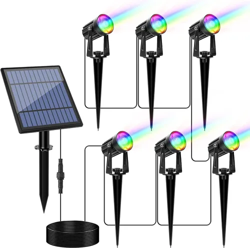 Miniatura 8 de APONUO Luces Solares de Metal para Exteriores, Luces Solares para Exteriores Impermeables, Foco Solar para Paisaje para Iluminación de Jardín