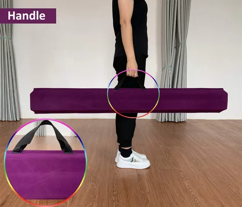 Miniatura 6 de MARFULA Viga de Gimnasia Plegable de 6 PIES / 8 PIES / 9 PIES Viga de Equilibrio de Espuma para Suelo - Extra Firme - Cubierta de Gamuza - Parte