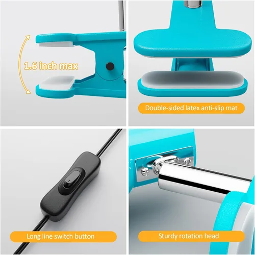 Miniatura 5 de Juego de 2 colores de luz LED con clip 1 azul y 1 Whtie