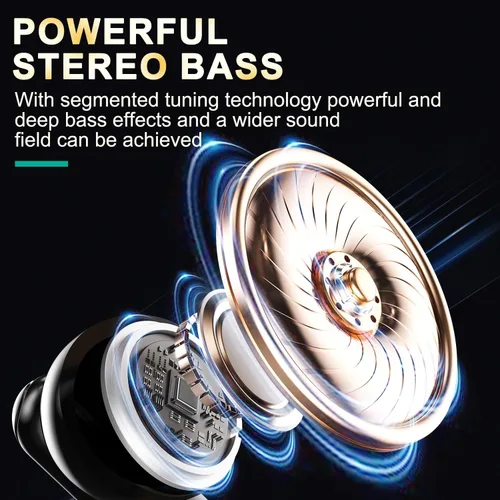 Miniatura 2 de Auriculares inalámbricos con cancelación de ruido, auriculares Bluetooth 5.4, sonido estéreo de graves grandes, 4 micrófonos ENC AI Clear