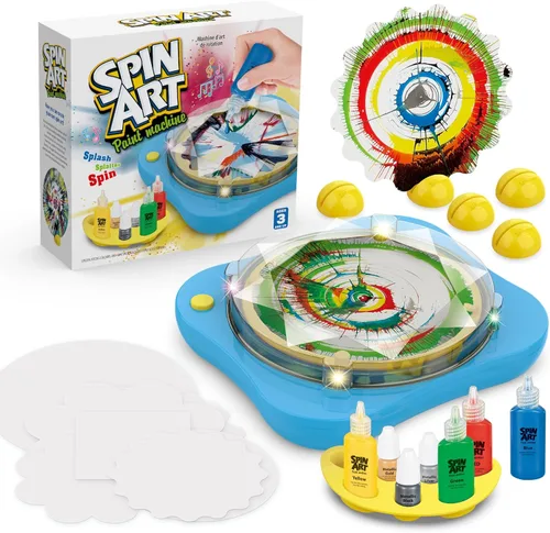Artes y manualidades para niños de 4 a 8 años, máquina de arte giratorio de pintura para niños, juego de manualidades para 6 a 9 años, juegos de