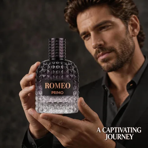 Miniatura 5 de A CENTER Romeo Primo For Men Eau de Toilette 3.4 Fl Oz 100ml Marine Woody Aromatic Profile Violet Leaf Ginger Sage Vetiver Clean Earth Woods