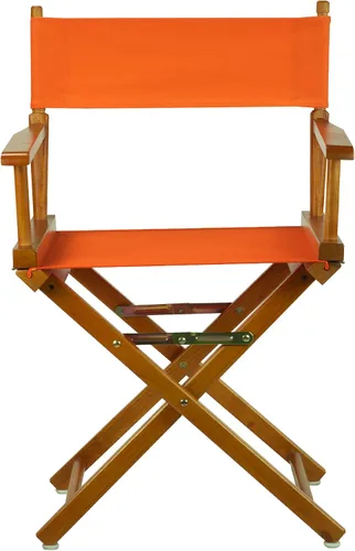 Miniatura 4 de Casual Home - Silla de director de 18.0 in, marco de roble miel con lienzo color mandarina