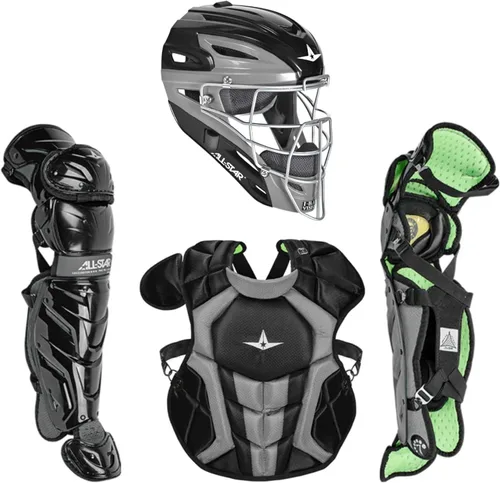 Miniatura 30 de All-Star Eje S7 de 9 a 16 años – Kit de equipo de captura de béisbol (incluye casco, protector de pecho, protectores de piernas), cumple con NOCSAE