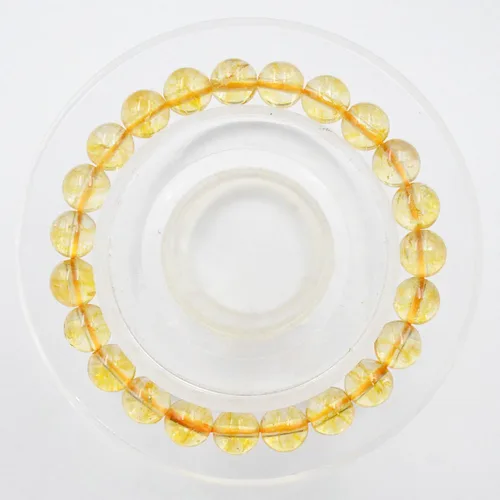 Miniatura 2 de AD Beads Pulsera elástica de cuentas redondas de piedras preciosas naturales, curación Reiki, 0.315 in