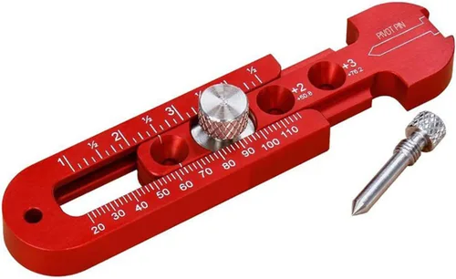 Miniatura 9 de Herramienta de dibujo circular para carpintería 5 en 1, brújula 360, círculos rectos, arcos, regla de dibujo de líneas, herramienta de medición