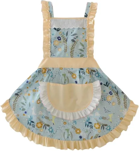 Miniatura 22 de CRB Fashion Delantal para mujeres para cocinar y hornear Delantales de chef de cocina para damas, mujer, con bolsillo Floral rosa