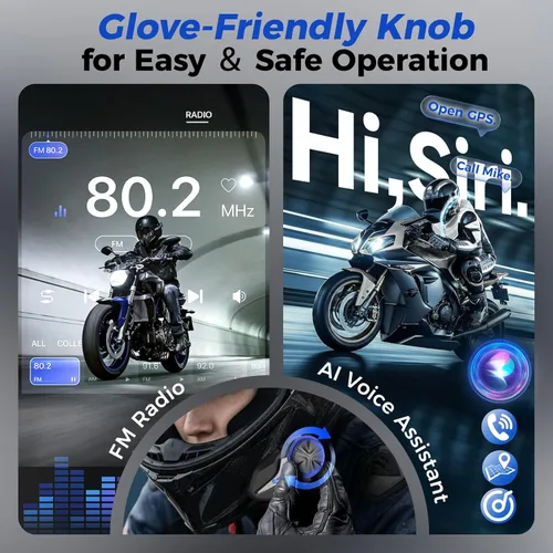 Miniatura 6 de Moman Intercomunicador para motocicleta, sistemas de comunicación de intercomunicación de grupo, FM, estéreo de alta fidelidad, cancelación de ruido