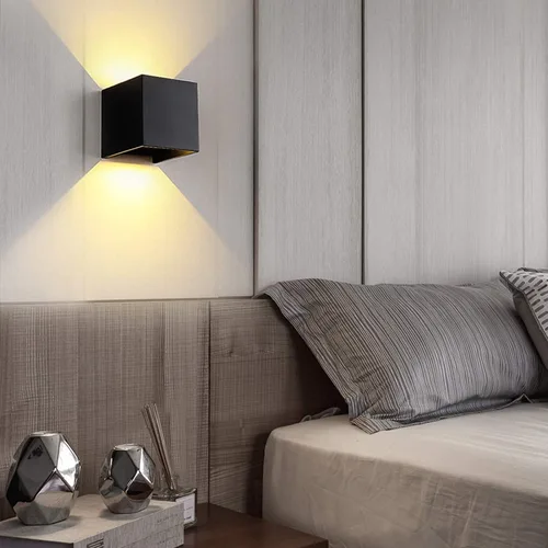 Miniatura 7 de SOKHNA Lámpara de pared impermeable de aluminio LED moderna,Luz de pared al aire libre,6W 3000K blanco cálido, IP65 impermeable al aire libre
