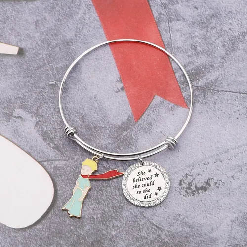 Miniatura 4 de The Little Prince Jewelry She Believe She Could So She Did - Pulsera inspirada en el príncipe y su planeta, regalos de películas de televisión