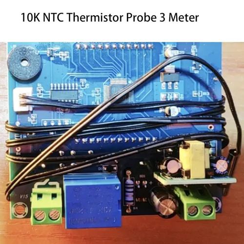 Miniatura 5 de 4pcs 10K termistor 3 M, 3950 NTC 10K termistor sensor de temperatura sonda de acero inoxidable NTC 10K sensor de temperatura uso para dispensador
