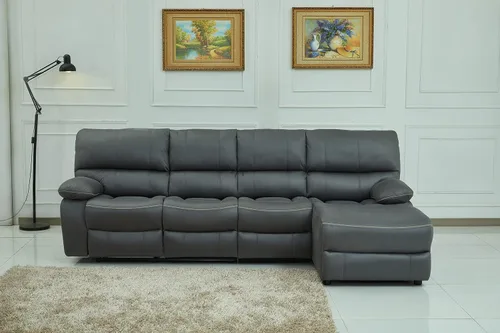 Miniatura 2 de Betsy Furniture Microfibra Gris Modular Reclinable Seccional 8007 (Gris, Asiento Extra)