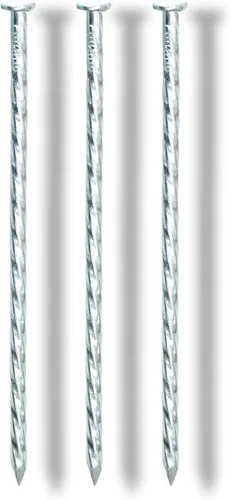 Miniatura 3 de Estacas de paisaje de 6 pulgadas en espiral galvanizado para barrera de malezas, carpintería, tienda de campaña (50)