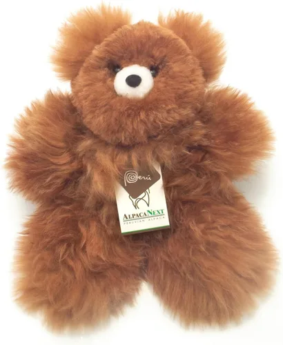 Miniatura 20 de Oso de Peluche de Alpaca Bebé Suave y Tierno - 9 pulgadas. Animal de Peluche de Alpaca Premium Hecho a Mano con Piel Auténtica de Alpaca. Lindo Oso