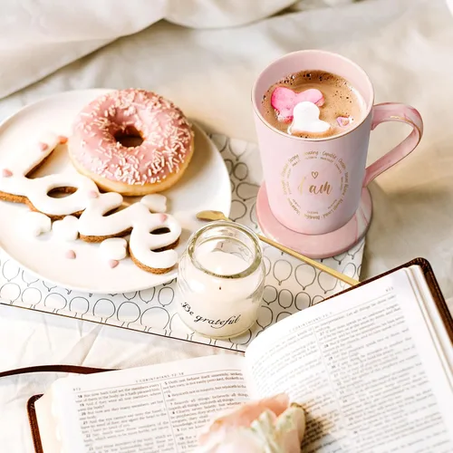 Miniatura 4 de YHRJWN - Regalos cristianos para mujeres, regalos católicos para mujer, taza de café I Am, regalos religiosos inspiradores espirituales