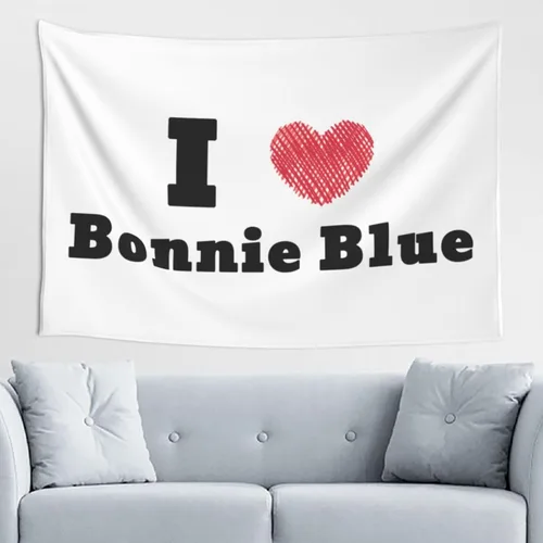 LIFANGMI I Love Bonnie Blue Tapestry Wall Hanging 60x40 Inch Bedroom Living Room Dormitory Home Decoration Wall Tapestry