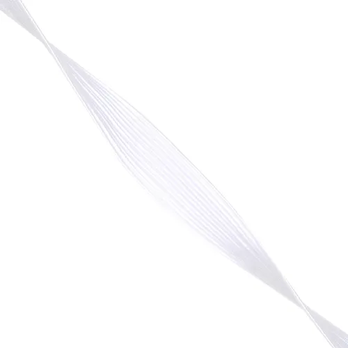 Miniatura 190 de Mandala Crafts - Rollo de cordón elástico plano para costura y manualidades Blanco