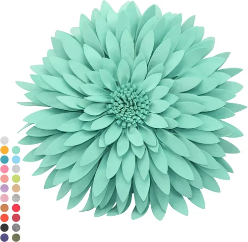 Almohada decorativa 3D de flores de margarita, manta de girasol de 14.5 x 13 pulgadas, decoración redonda para el hogar para sofá y cama, en forma