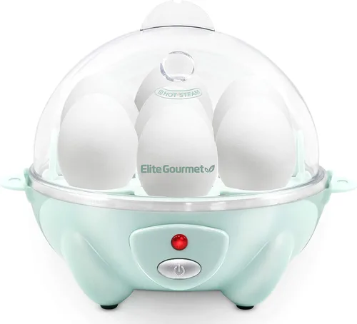 Miniatura 15 de Elite Gourmet EGC710DKG Cocedor Rápido de Huevos, 7 Huevos Hervidos Fáciles de Pelar, Duros, Medianos, Suaves, Escalfador, Máquina para Omelettes