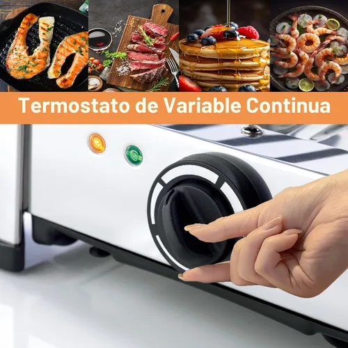 Miniatura 3 de TAMARIT Raclette Mesa de Parrilla Eléctrica Portátil para Queso, Parrilla Coreana de Interior de 1400 W, Parrilla de Queso para Fiestas con Placa