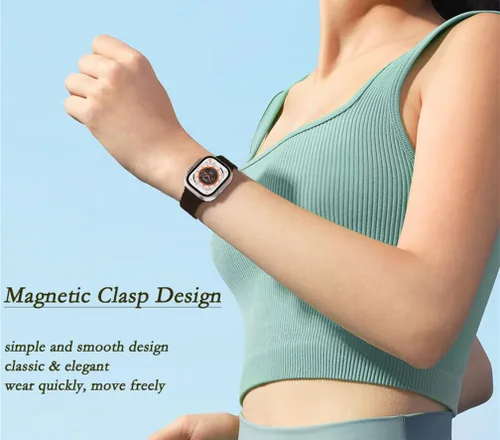 Miniatura 6 de Banda magnética compatible con Apple Watch de 38mm 40mm 41mm 42mm 44mm 45mm 46mm 49mm, mujeres y hombres, correa deportiva de silicona compatible