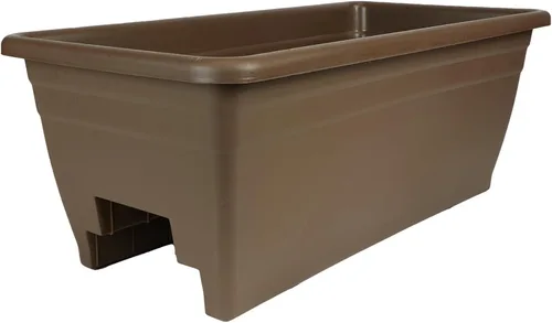 Miniatura 8 de The HC Companies Caja de Plantación para Barandilla de Cubierta con Tapones de Drenaje Removibles - Caja de Flores de Plástico Liviana y Resistente