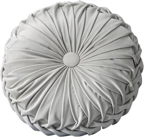 Miniatura 32 de HLOVME Cojín decorativo redondo para sofá, cama, sala de estar, cojín pequeño de suelo para adultos y niños, 13.7 pulgadas (A01-rosa)