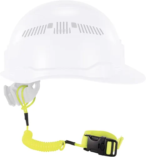 Miniatura 9 de Cordón en espiral con extremo de hebilla, diseño sin enganches, se fija fácilmente a cascos, herramientas o pequeños objetos de valor, capacidad