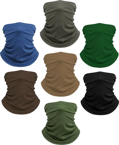 Miniatura 12 de Xeoxarel Neck Gaiter, 7 Pack Cooling UV Protection, Bandana Face Mask Scarf for Men and Women