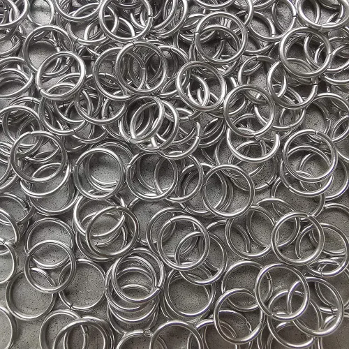 Miniatura 2 de 300 anillos divididos de acero inoxidable para hacer joyas, collares, pulseras, aretes, llavero, manualidades (496.614-0.394 in)