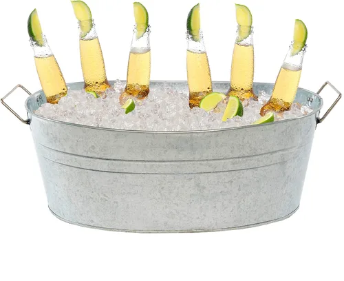 Miniatura 8 de Simple Elements - Bañera galvanizada para bebidas de 2.5 galones, cubo de hielo multifuncional, bañera de bebidas para fiestas, eventos y decoración