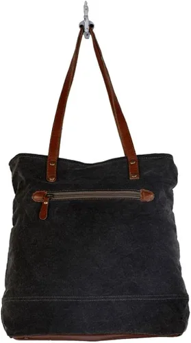 Miniatura 5 de Myra Bag Urbane Elegance Bolso de mano Upcrecycled Algodón y Cuero S-2812