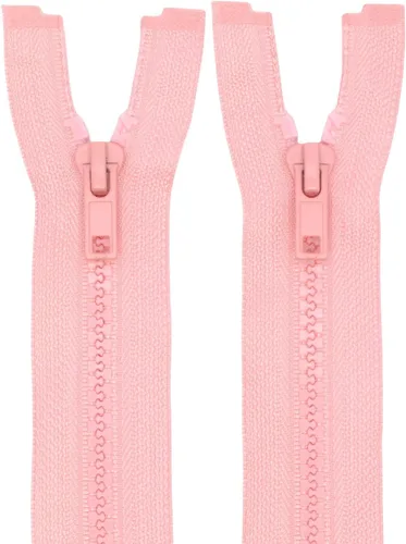 Miniatura 17 de MebuZip 2 cremalleras separadoras #5 de 9 pulgadas de plástico moldeado de resina, cremalleras a granel para coser abrigos, chaquetas y ropa (negro)