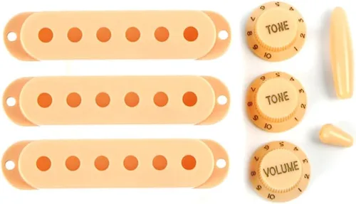Miniatura 4 de ROZILO ST Strat - Juego de interruptores de bobina individual de 6 agujeros, 2 tonos y 1 volumen para guitarra eléctrica, cromadas Cromado