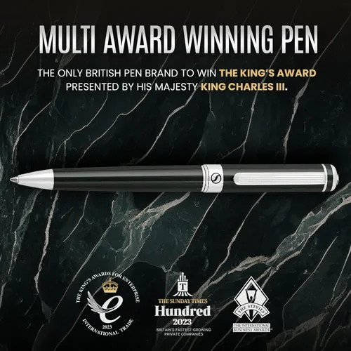 Miniatura 8 de Scriveiner BlackGreen Bolígrafo - Bolígrafo de lujo negro verde, acabado cromado, repuesto Schmidt negro, el mejor juego de bolígrafos de regalo 7.