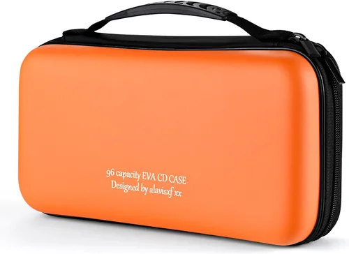 Miniatura 9 de alavisxf xx Estuche para CD, funda protectora de EVA para DVD de 28 capacidades, portátil, con cremallera, para CD, organizador de almacenamiento