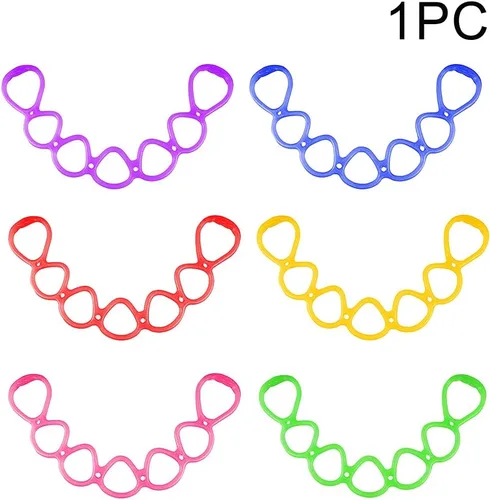 Miniatura 8 de Saycker Banda de ejercicio de resistencia y estiramiento de 7 anillos para fitness en casa, entrenamiento central, terapia física (rosa)