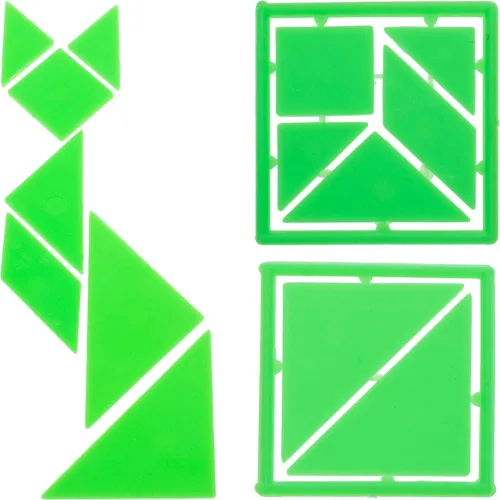 Miniatura 3 de Tangramas de plástico pequeños, juego de 12
