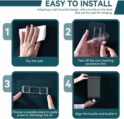 Miniatura 4 de Cyrank Dispensador de arroz, dispensador de cuentas de lavandería para colgar en la pared, contenedor de almacenamiento de alimentos secos