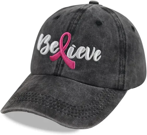 Miniatura 2 de SHANVANKE Gorra de béisbol bordada ajustable con logotipo de cinta rosa con logotipo de algodón para mujer