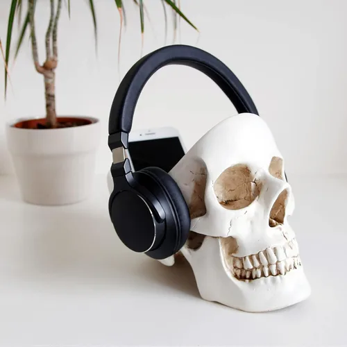 Miniatura 6 de Suck UK Organizador de joyas de calavera y cuenco para llaves plato gótico o organizador de escritorio soporte de pulsera de cerámica y soporte