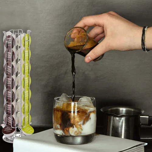 Miniatura 7 de Exzact Soporte para cápsulas de café compatible con Dolce Gusto, no vendido ni cubierto por Dolce Gusto, soporte giratorio para cápsulas de café