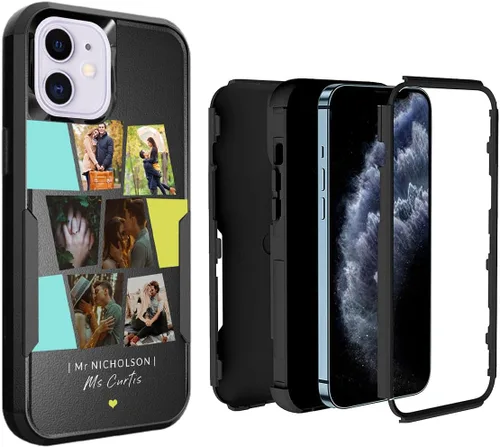 Miniatura 69 de Funda de fotos personalizada para iPhone 11 Apple Phone Plaid Collage - Imagen personalizada para hacer fotos en 3 híbridos gruesos resistentes