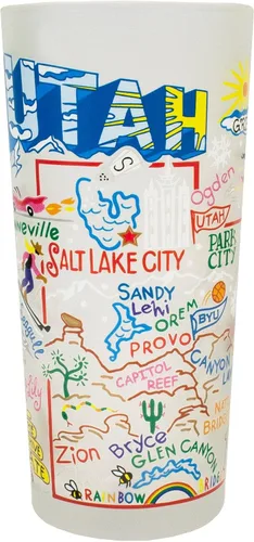 Miniatura 15 de Catstudio Vaso para beber, vaso de vidrio esmerilado Nevada para cocina, vasos para beber, vaso de 15 onzas apto para lavavajillas, para amantes